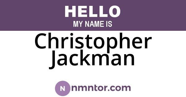 Christopher Jackman