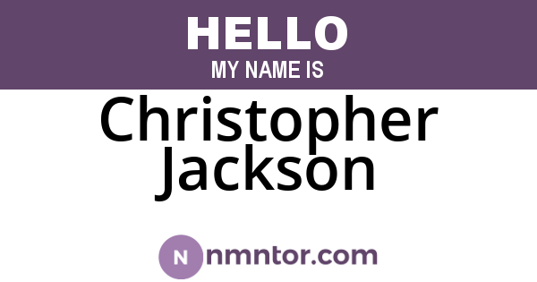 Christopher Jackson