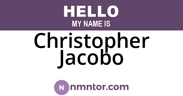 Christopher Jacobo