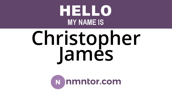 Christopher James