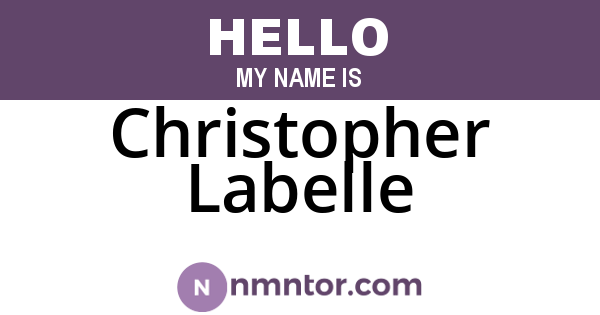Christopher Labelle