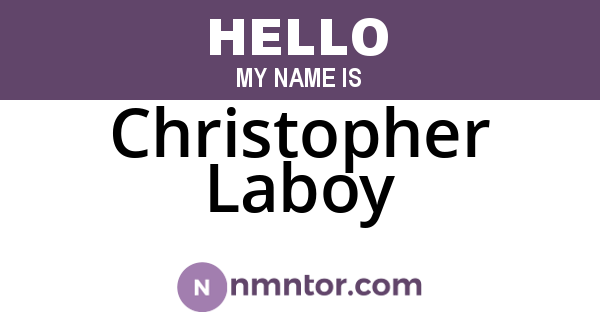 Christopher Laboy