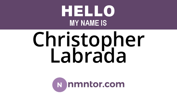 Christopher Labrada