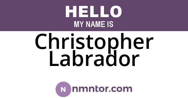 Christopher Labrador