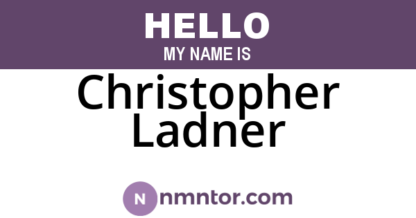 Christopher Ladner