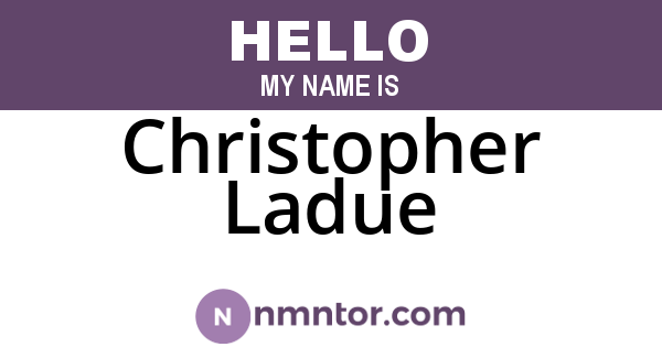 Christopher Ladue