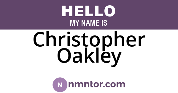 Christopher Oakley