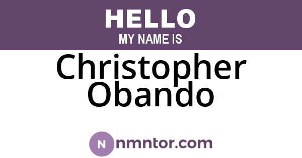 Christopher Obando