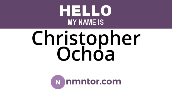 Christopher Ochoa