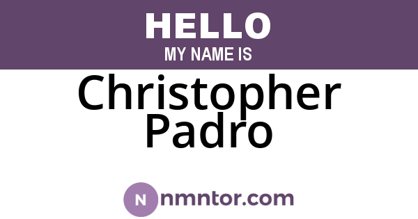 Christopher Padro