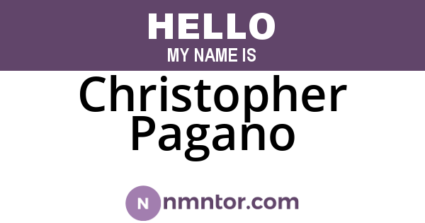 Christopher Pagano