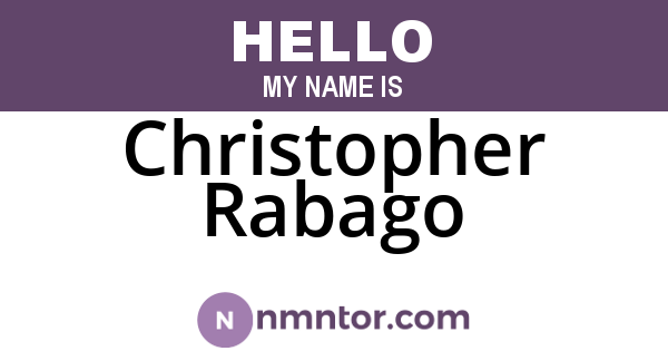 Christopher Rabago