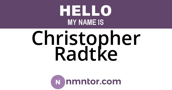 Christopher Radtke