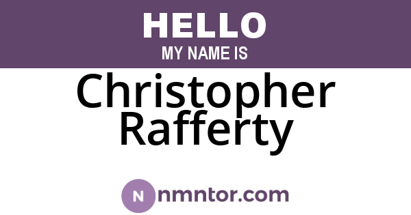 Christopher Rafferty