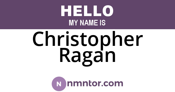 Christopher Ragan