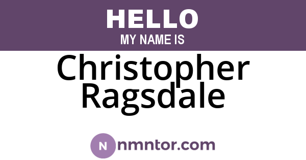 Christopher Ragsdale