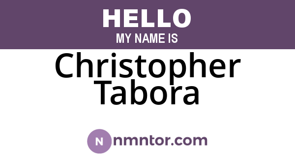 Christopher Tabora
