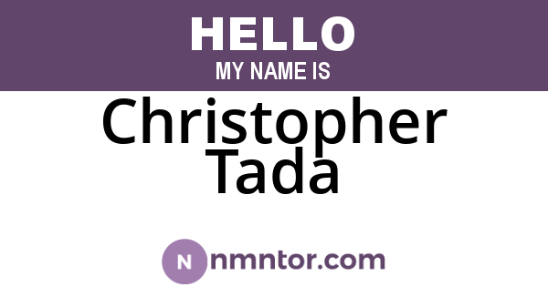 Christopher Tada