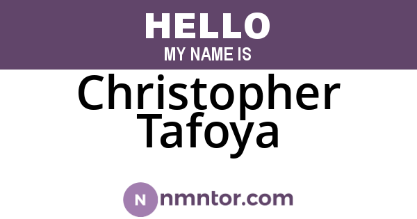 Christopher Tafoya