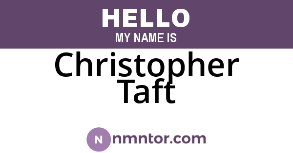 Christopher Taft