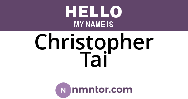 Christopher Tai
