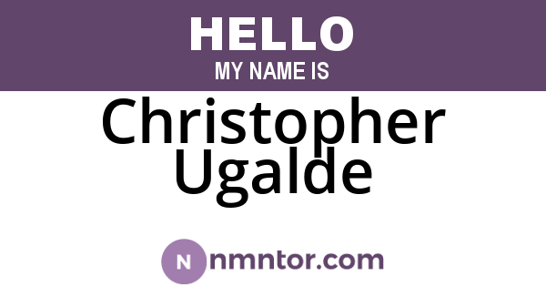Christopher Ugalde