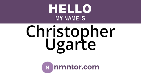 Christopher Ugarte