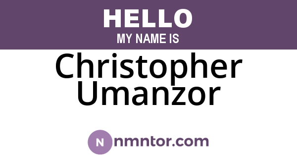 Christopher Umanzor