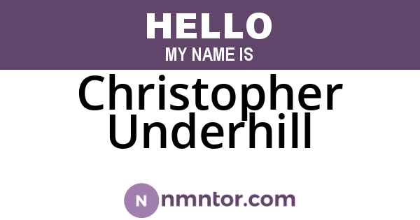 Christopher Underhill
