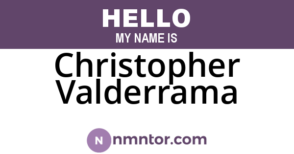 Christopher Valderrama