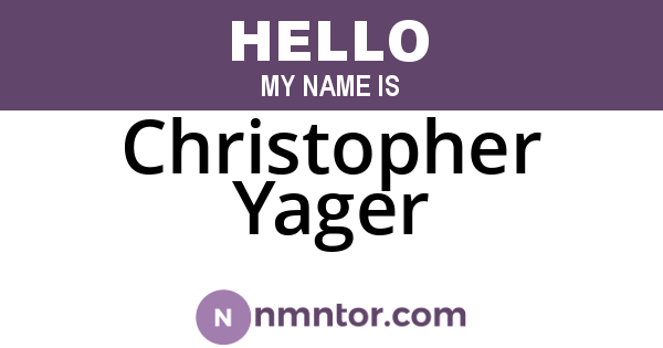 Christopher Yager