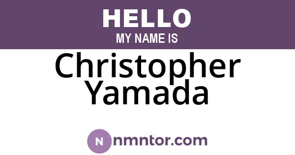 Christopher Yamada