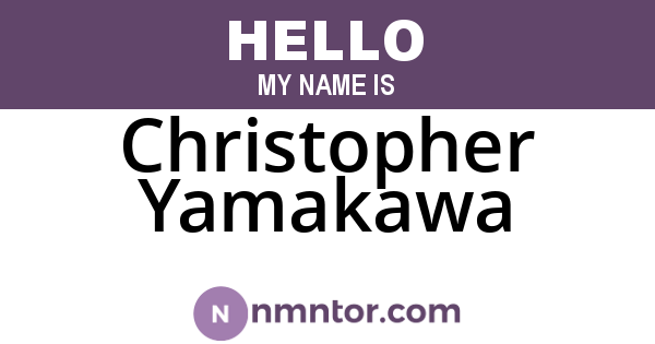 Christopher Yamakawa