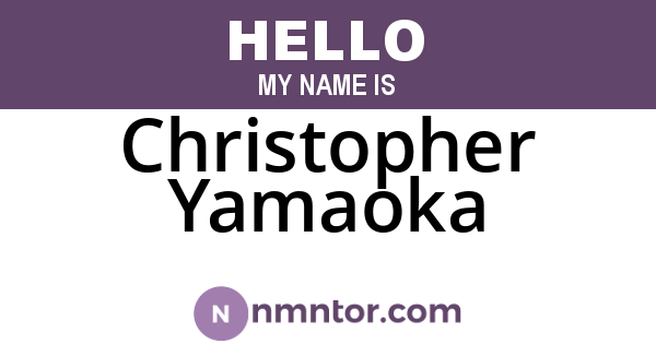 Christopher Yamaoka