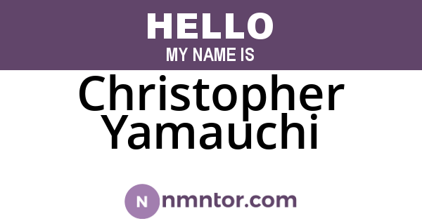 Christopher Yamauchi