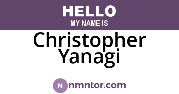 Christopher Yanagi