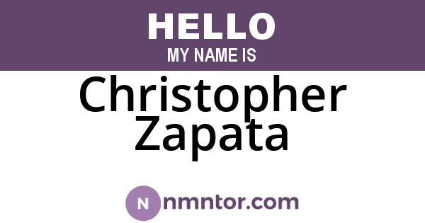 Christopher Zapata