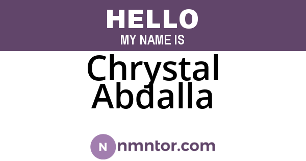 Chrystal Abdalla