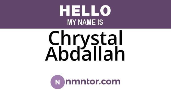 Chrystal Abdallah