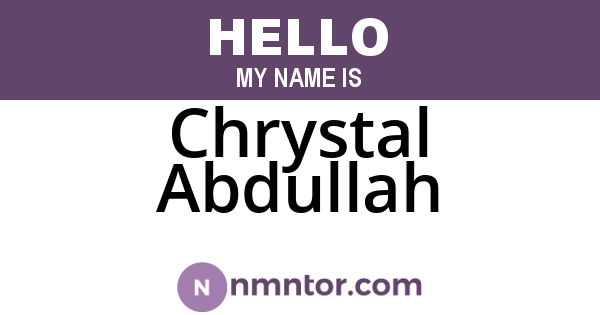 Chrystal Abdullah