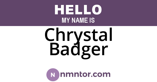 Chrystal Badger