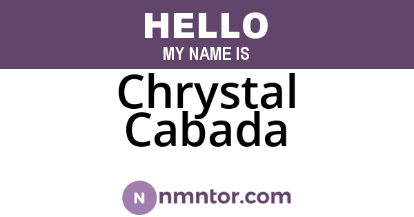 Chrystal Cabada