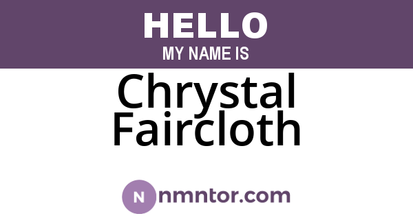 Chrystal Faircloth