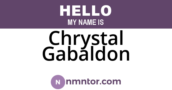 Chrystal Gabaldon