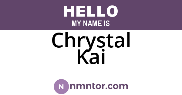 Chrystal Kai
