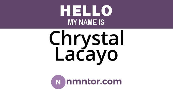 Chrystal Lacayo