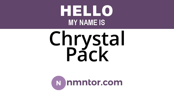 Chrystal Pack