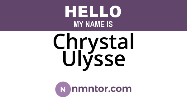 Chrystal Ulysse