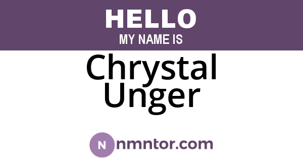 Chrystal Unger