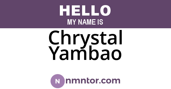 Chrystal Yambao